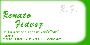 renato fidesz business card